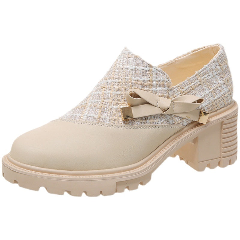 New Thick Heel Women Shoes Spring High Heels