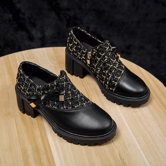 New Thick Heel Women Shoes Spring High Heels