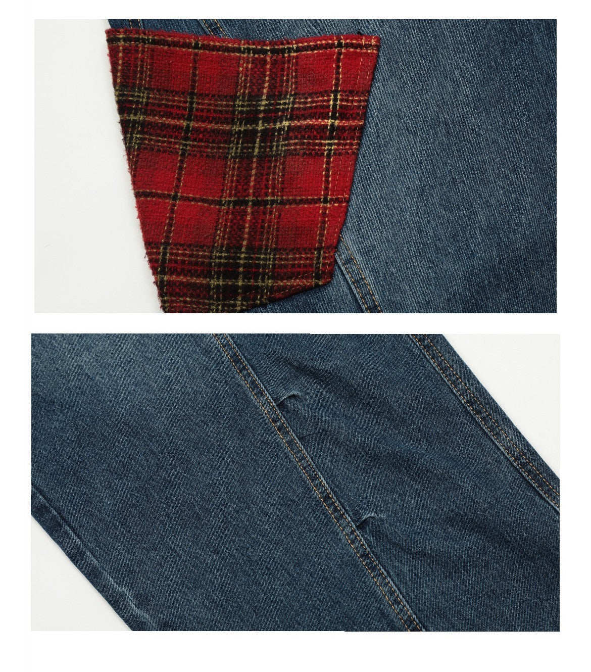 Women's Patchwork Jeans Loose Wide Leg