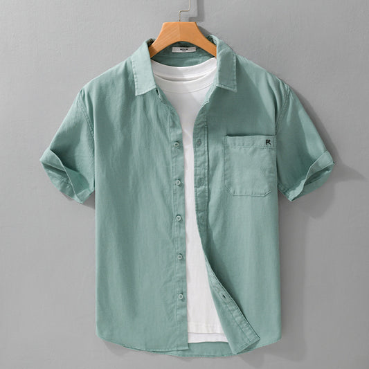 Summer Menswear Simple All-matching Short-sleeved Shirt