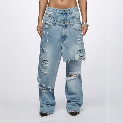 Loose Hip Hop Ripped Beggar High Street Jeans