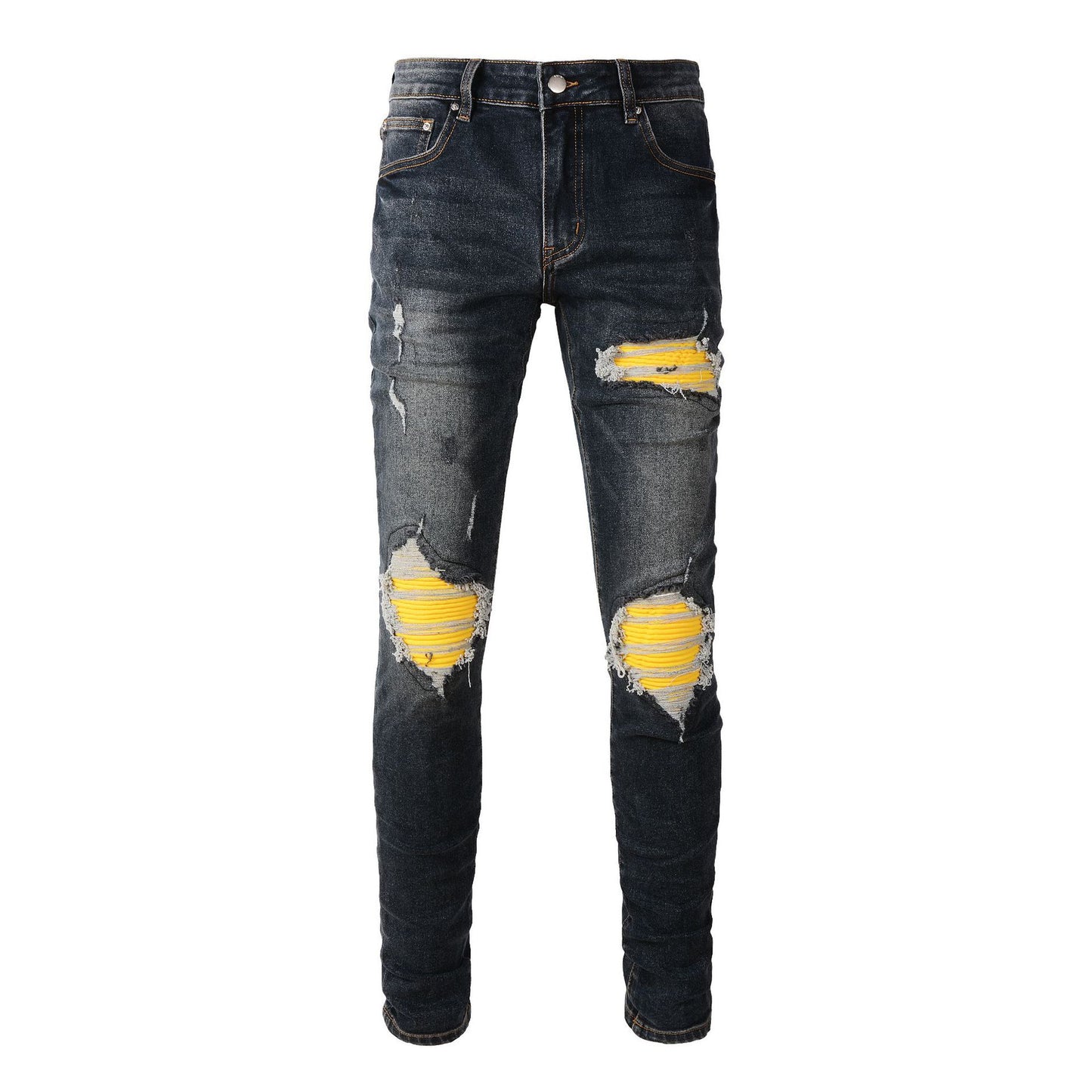 European And American Fashion Street Fashion Close-fitting And Slim-fitting Skinny Jeans