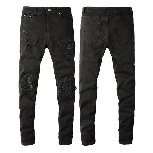 Jeans Men's High Street Fashion Brand Street Ripped Jeans