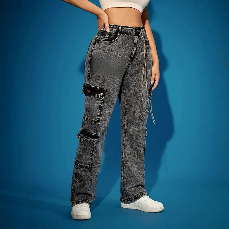 Fashion High Elasticity Multi-pocket Cargo Pants