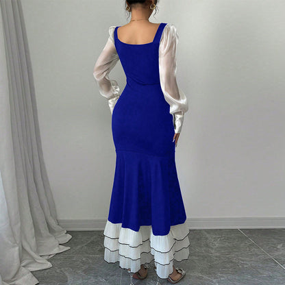 Women's Versatile European And American Style Slim Fit Long Sleeved Dress