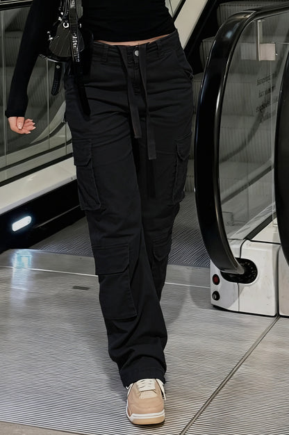 American Style Washed Design Fashion High Street Japanese Style All-matching Loose Long Pants