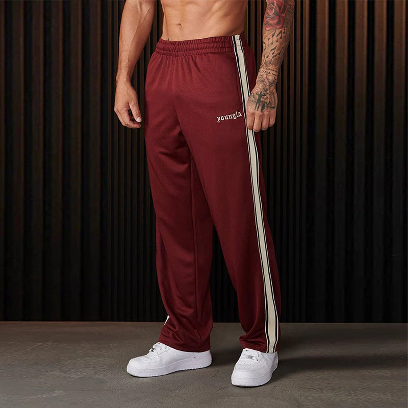 Men's Sports Pants Woven Casual Trousers Gym Sports Straight Pants