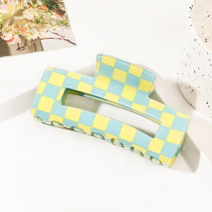 Checkerboard Square Acrylic Hairpin