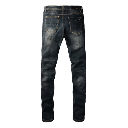 European And American Fashion Street Fashion Close-fitting And Slim-fitting Skinny Jeans