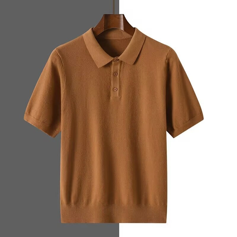 Polo Shirt Men's Short-sleeved Business Casual Bottoming Sweater