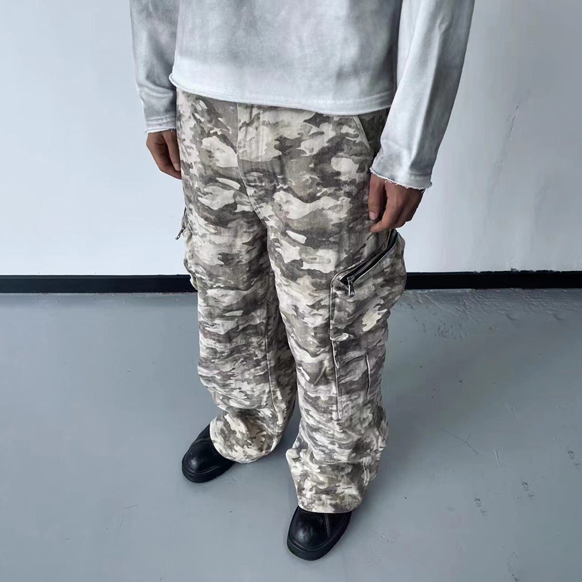 Spring New Retro Desert Camouflage Cargo Pants