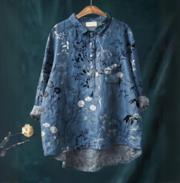 Summer New Loose Casual Single-breasted Women's Shirt Top