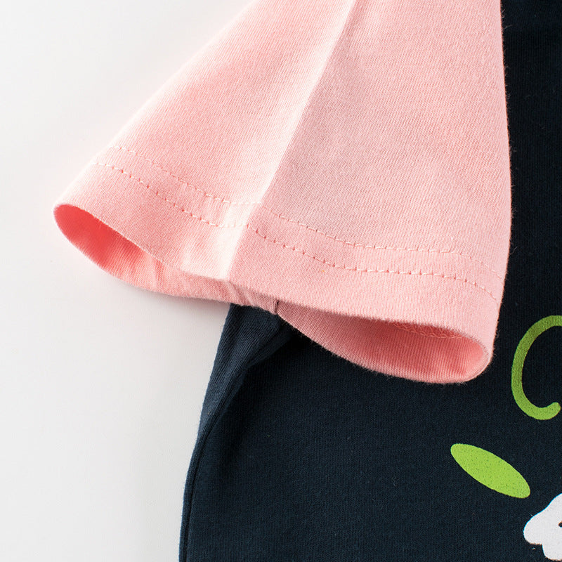 Children's Clothing Girls' Letter Short-sleeved T-shirt