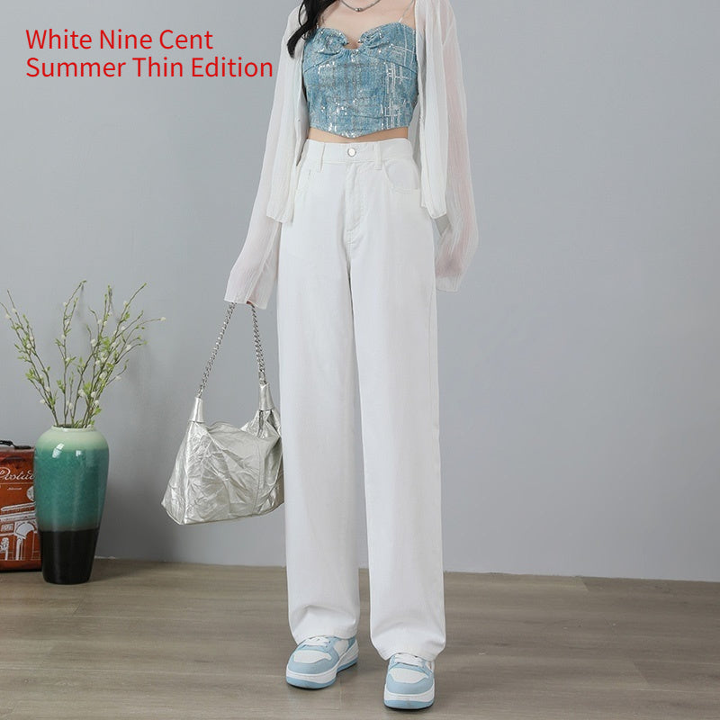 Summer Thin High Waisted Plus Size Wide Leg Pants