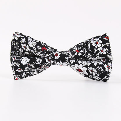 New Printed Men's Business Casual Bow Tie Cotton
