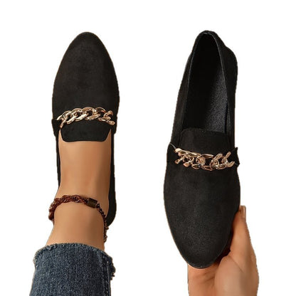 Pointed Toe Chunky Heel Stylish Casual Shoes Women