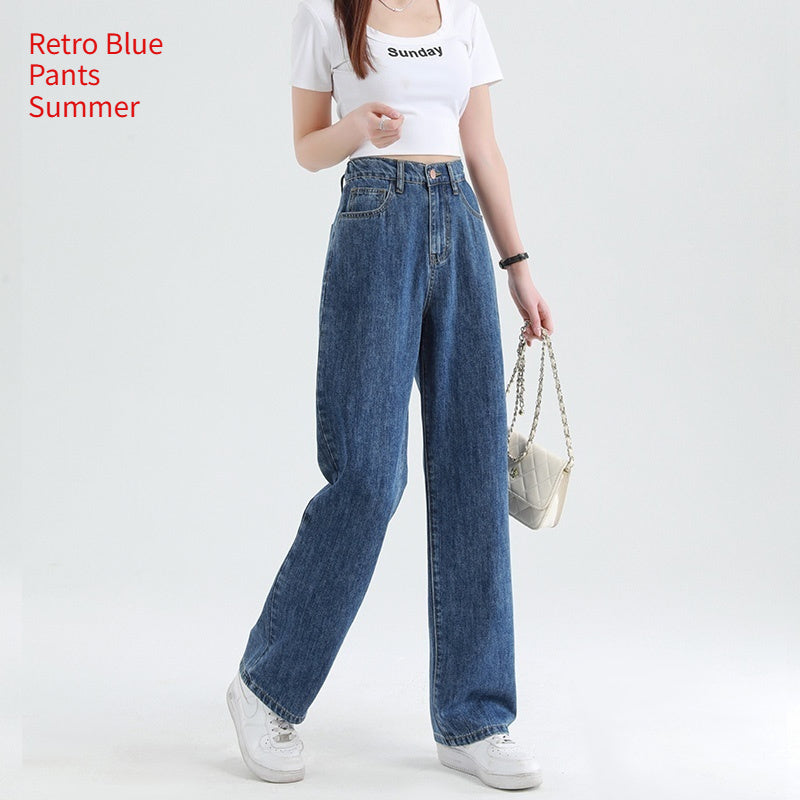 Summer Thin High Waisted Plus Size Wide Leg Pants