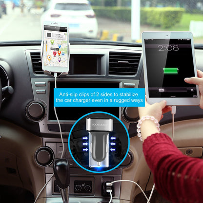 1Pc 3Port USB Car Charger  30W 5.5A For IOS Phone 16 15 14 And More