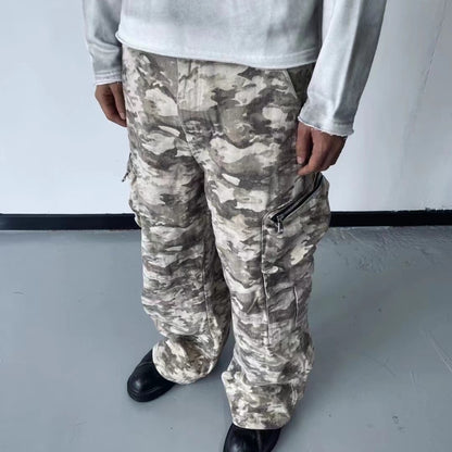 Spring New Retro Desert Camouflage Cargo Pants